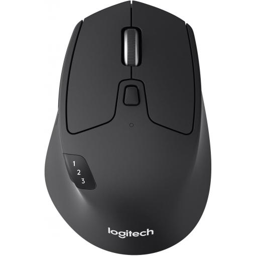 Logitech M720 Triathlon optická myš, přenos Bluetooth®, bezdrátový, 8 tlačítko, 1000 dpi, černá