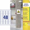 Avery-Zweckform L7873-20 45.7 x 21.2 mm papír bílá 960 ks trvalé, silné Etikety lepící 20 listů A4