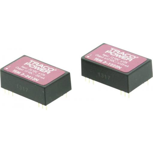 TracoPower TEM 3-0523N DC/DC měnič napětí do DPS 5 V/DC 15 V/DC, -15 V/DC 100 mA 3 W Počet výstupů: 2 x Obsah 1 ks