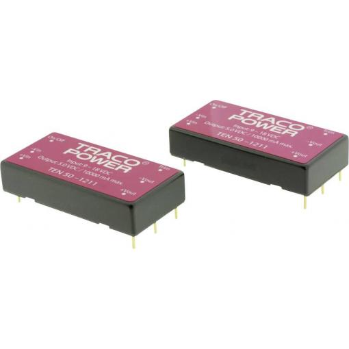TracoPower TEN 50-1212 DC/DC měnič napětí do DPS 12 V/DC 12 V/DC 4.17 A 50 W Počet výstupů: 1 x Obsah 1 ks