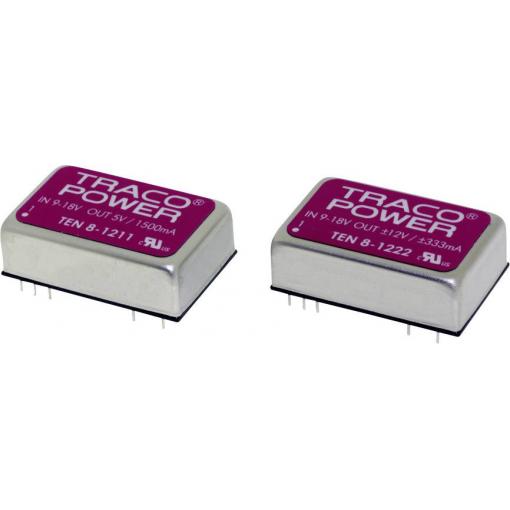 TracoPower TEN 8-4813 DC/DC měnič napětí do DPS 48 V/DC 15 V/DC 535 mA 8 W Počet výstupů: 1 x Obsah 1 ks