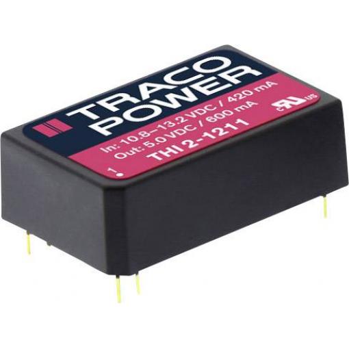 TracoPower THI 0521 DC/DC měnič napětí do DPS 5 V/DC 12 V/DC, -12 V/DC 80 mA 2 W Počet výstupů: 2 x Obsah 1 ks