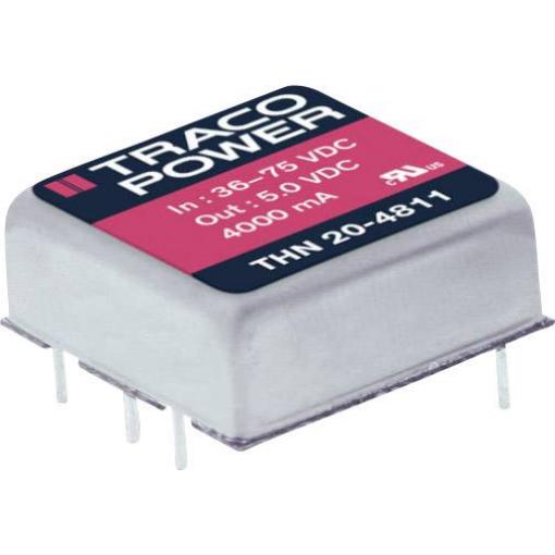 TracoPower THN 20-1211 DC/DC měnič napětí do DPS 12 V/DC 5 V/DC 4 A 20 W Počet výstupů: 1 x Obsah 1 ks