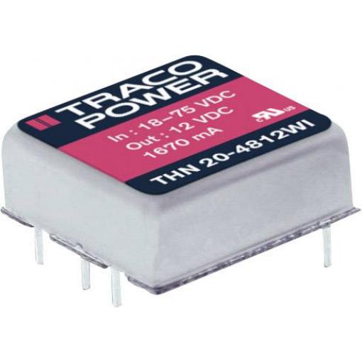 TracoPower THN 20-2411WI DC/DC měnič napětí do DPS 24 V/DC 5 V/DC 4 A 20 W Počet výstupů: 1 x Obsah 1 ks