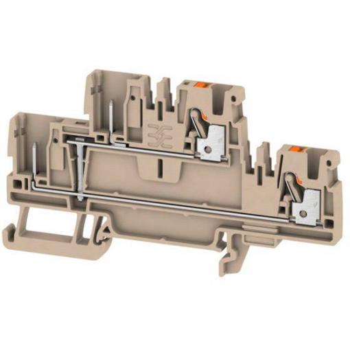 Weidmüller 1548140000 dvojitá průchodková svorka 5.1 mm pružinová svorka šedá 50 ks