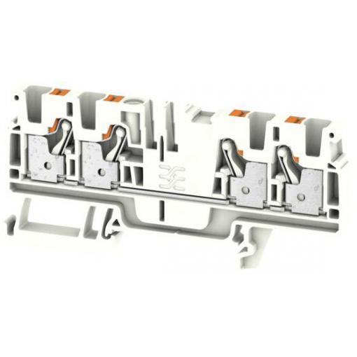 Weidmüller 2051610000 průchodková svorka 6.1 mm pružinová svorka bílá 50 ks