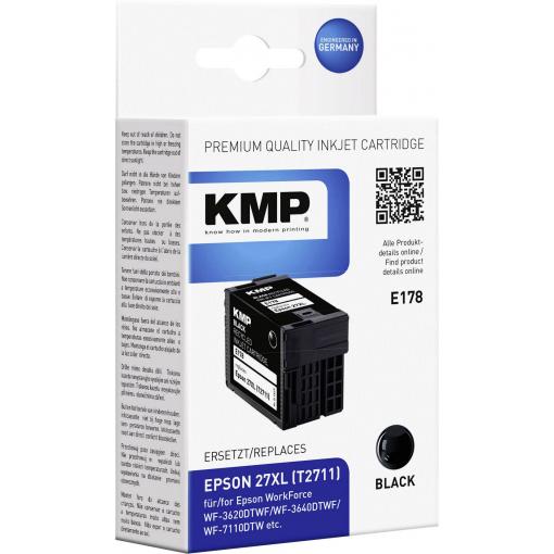 KMP Ink náhradní Epson 27XL, T2711 kompatibilní černá E178 1627,4001