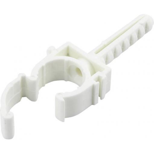TRU COMPONENTS upevňovací příchytka zástrčný 93013c1193 Průměr kabelového svazku (rozsah) 30 mm (max) pro zástrčnou montáž do zdiva, opětovně se zavírá bílá 1