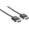Manhattan HDMI kabel Zástrčka HDMI-A, Zástrčka HDMI-A 0.50 m černá 394406 4K UHD, Audio Return Channel HDMI kabel