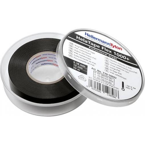 HellermannTyton HelaTape Flex 1000+ 710-10601 sada elektrikářských pásek HelaTape Flex 1000+ černá (d x š) 20 m x 19 mm 10 ks