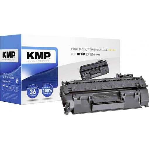 KMP Toner náhradní HP, Troy 80A, CF280A kompatibilní černá 3100 Seiten H-T233 1235,8000