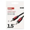 JACK kabel 3,5mm stereo, vidlice - 3,5mm vidlice 1,5m   SM5001
