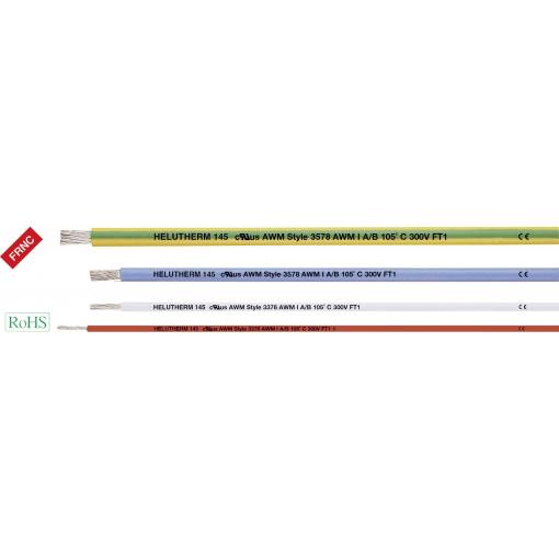 HELU 61822 vysokoteplotní vodič, HELUTHERM 145, 1 x 0.24 mm², šedá, metrové zboží