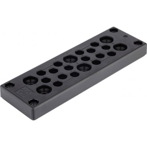 LAPP SKINTOP® MULTI Version 2 Vícenásobná kabelová průchodková deska Průměr svorky (max.) 16 mm Tloušťka montážní desky (max.) 14 mm polykarbonát 1 ks