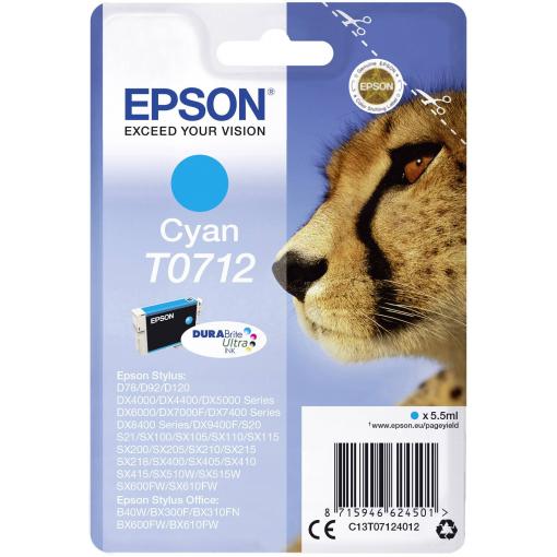 Epson Ink T0712 originál azurová C 13 T 07124012