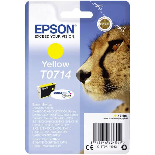 Epson Ink T0714 originál žlutá C13T07144012