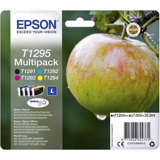 Epson Ink T1295 originál kombinované balení černá, azurová, purppurová, žlutá C13T12954012