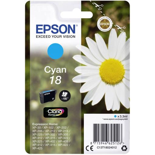 Epson Ink 18 originál azurová C 13 T 18024012