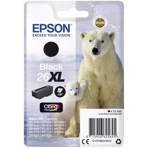 Epson Ink 26XL originál černá C 13 T 26214012