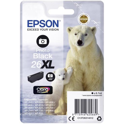 Epson Ink 26XL originál foto černá C13T26314012