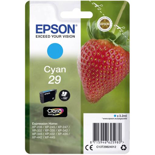 Epson Ink 29 originál azurová C13T29824012