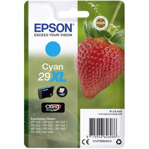 Epson Ink T2992, 29XL originál azurová C13T29924012
