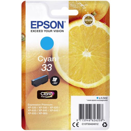 Epson Ink 33 originál azurová C 13 T 33424012