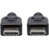 Manhattan HDMI kabel Zástrčka HDMI-A, Zástrčka HDMI-A 7.50 m černá 353960 4K UHD, UL certifikace HDMI kabel