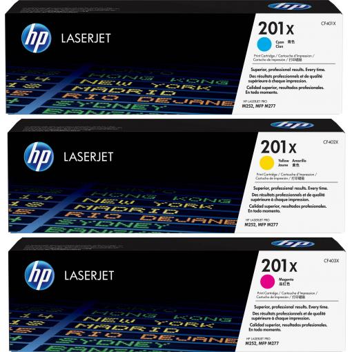 HP Toner 201X originál kombinované balení azurová, purppurová, žlutá 2300 Seiten CF253XM