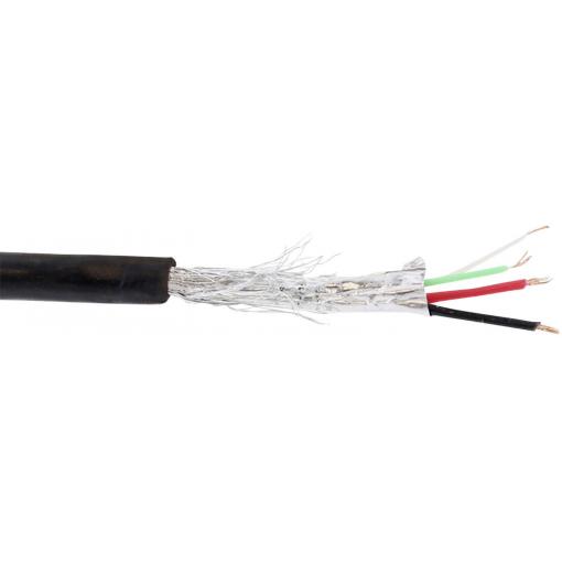 U2Z500sw kabel USB 4 x 0.08 mm² černá metrové zboží