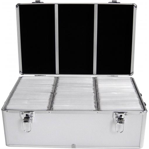MediaRange kufřík na CD 500 CD/DVD/Blu-ray hliník stříbrná 1 ks (š x v x h) 44.7 x 18 x 30 cm BOX77