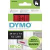 etikety DYMO D1 S0720970 Barva pásky: červená Barva písma:černá 24 mm 7 m