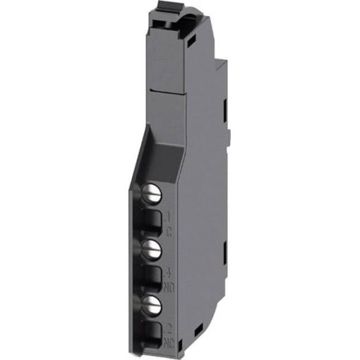 Siemens 3VA9988-0AA12 pomocný spínač 1 ks 1 přepínací kontakt Rozsah nastavení (proud): 6 A (max) Spínací napětí (max.): 240 V/AC (š x v x h) 7 x 56 x 30 mm