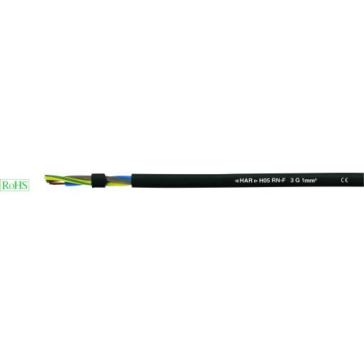 Helukabel 36003 kabel s gumovou izolací H05RN-F 3 x 0.75 mm² černá metrové zboží