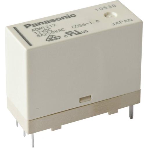 Panasonic ADW1212HLW, ADW1212HLW relé do DPS, bistabilní, 2 cívky, 277 V/AC, 16 A, 1 ks