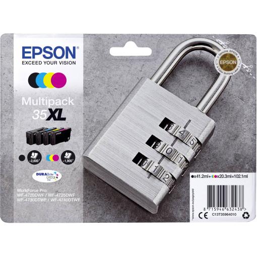 Epson Ink T3596, 35XL originál kombinované balení černá, azurová, purppurová, žlutá C13T35964010