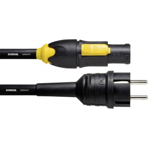 Cordial CFCA 3 S-TRUE 1-PVC napájecí kabel [1x zástrčka s ochranným kontaktem - 1x zástrčka PowerCon] 3.00 m černá