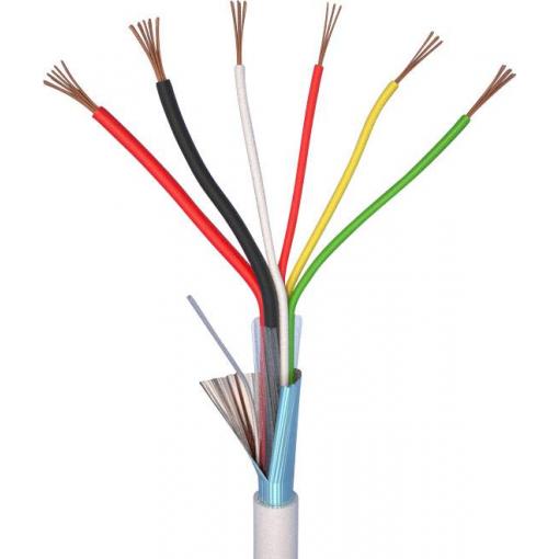 ELAN 70I141 alarmový kabel LiYY 4 x 0.22 mm² + 2 x 0.5 mm² bílá 10 m