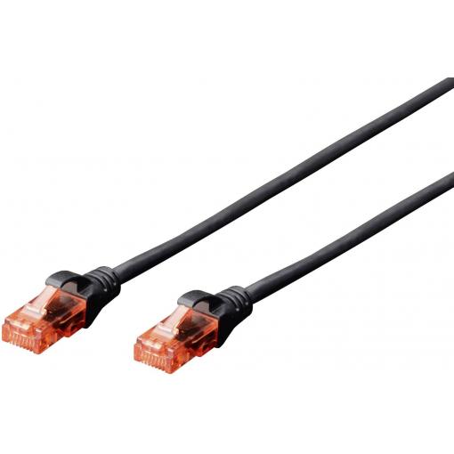 Digitus DK-1612-005/BL RJ45 síťové kabely, propojovací kabely CAT 6 U/UTP 0.50 m černá kroucené páry 1 ks