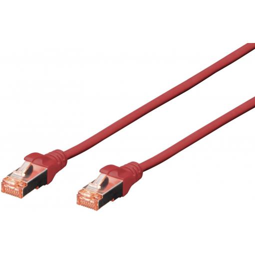 Digitus DK-1644-020/R RJ45 síťové kabely, propojovací kabely CAT 6 S/FTP 2.00 m červená bez halogenů, kroucené páry , s ochranou, samozhášecí 1 ks