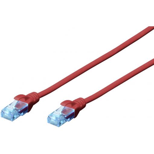 Digitus DK-1512-020/R RJ45 síťové kabely, propojovací kabely CAT 5e U/UTP 2.00 m červená kroucené páry 1 ks
