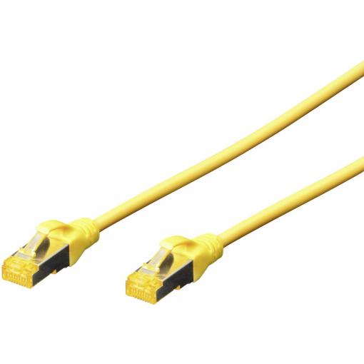 Digitus DK-1644-A-030/Y RJ45 síťové kabely, propojovací kabely CAT 6A S/FTP 3.00 m žlutá bez halogenů, kroucené páry , s ochranou, samozhášecí 1 ks