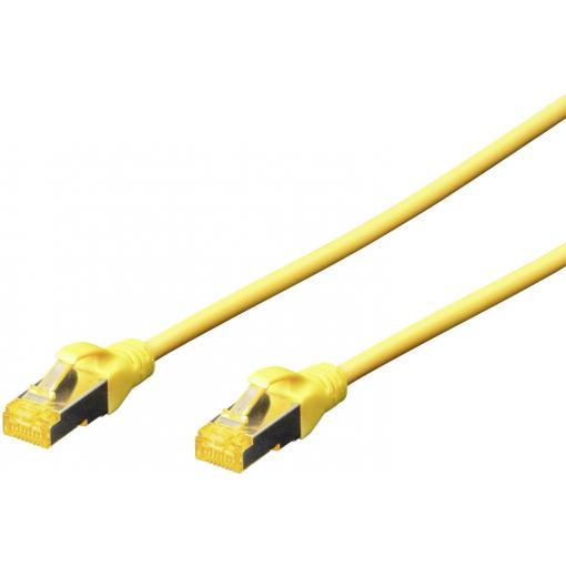 Digitus DK-1644-A-005/Y RJ45 síťové kabely, propojovací kabely CAT 6A S/FTP 0.50 m žlutá bez halogenů, kroucené páry , s ochranou, samozhášecí 1 ks