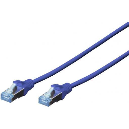 Digitus DK-1532-005/B RJ45 síťové kabely, propojovací kabely CAT 5e SF/UTP 0.50 m modrá kroucené páry 1 ks