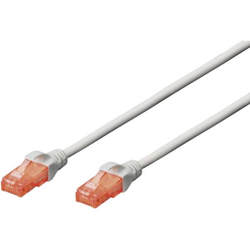 Digitus DK-1612-020 RJ45 síťové kabely, propojovací kabely CAT 6 U/UTP 2.00 m šedá s ochranou, S průchodkou chránící proti zlomení 1 ks
