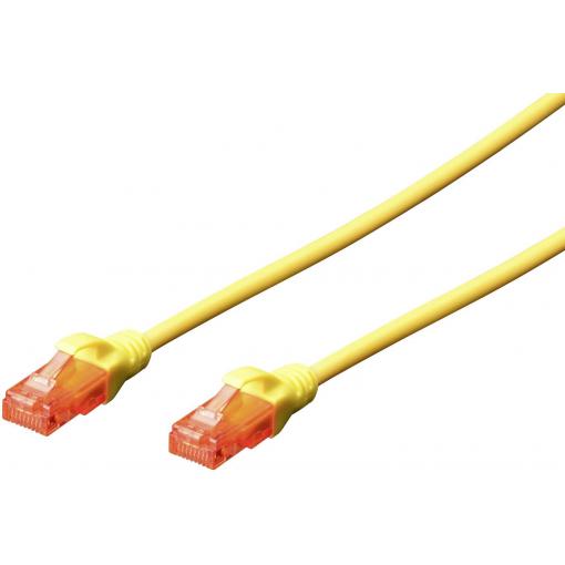 Digitus DK-1612-010/Y RJ45 síťové kabely, propojovací kabely CAT 6 U/UTP 1.00 m žlutá kroucené páry 1 ks