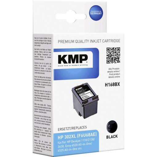KMP Ink H168BX kompatibilní náhradní HP 302XL, F6U68AE černá 1745,4001