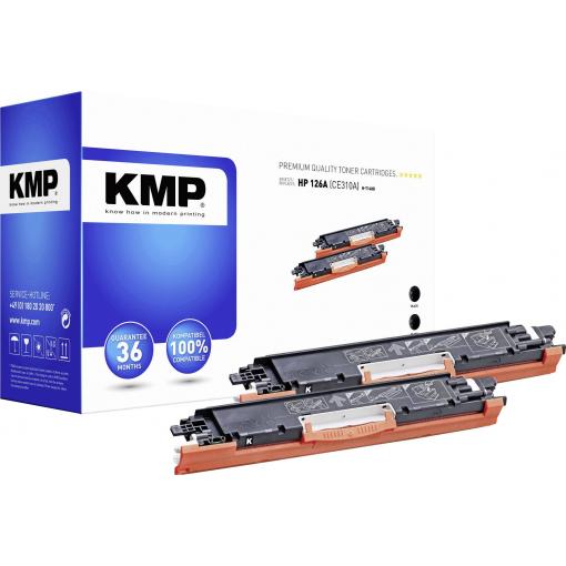 KMP Toner náhradní HP 126A, CE310A kompatibilní Dual černá 2400 Seiten H-T148D 1226,0021
