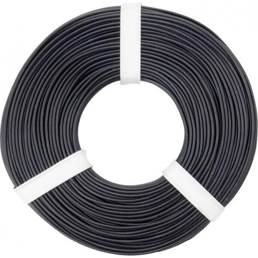 Donau Elektronik 125-051 lanko/ licna, 1 x 0.25 mm², černá, 50 m