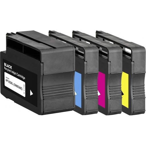 Basetech Ink náhradní HP 932XL, 933XL, CN053AE, CN054AE, CN055AE, CN056AE kompatibilní kombinované balení černá, azurová, purppurová, žlutá BTH174 1725,4005-126